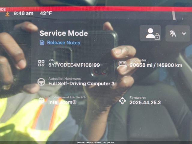 2021 TESLA MODEL Y 5YJYGDEE4MF108199 Photo 6