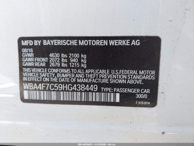 WBA4F7C59HG438449 BMW 430i Gran Coupe