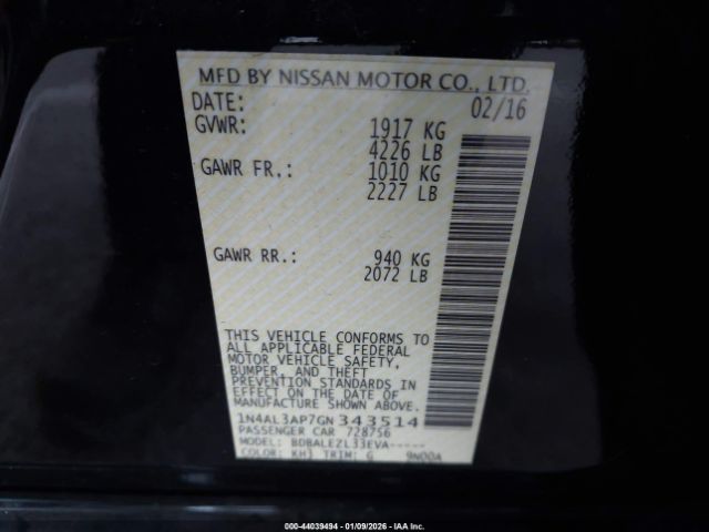 2016 NISSAN ALTIMA 1N4AL3AP7GN343514 Photo 8