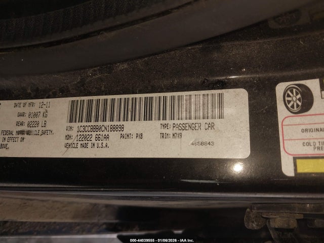 Продаж на аукціоні авто 2012 Chrysler 200 Touring, vin: 1C3CCBBB0CN188898, номер лоту: 44039555