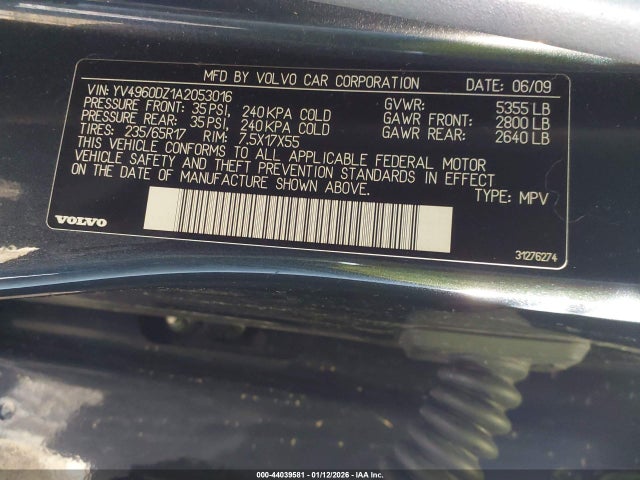 2010 VOLVO XC60 YV4960DZ1A2053016 Photo 8