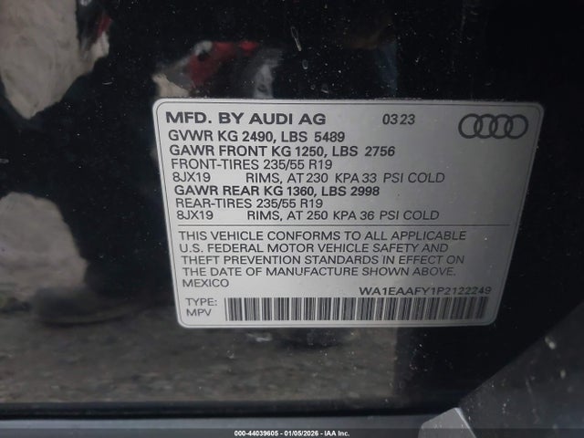 2023 AUDI Q5 WA1EAAFY1P2122249 Photo 8
