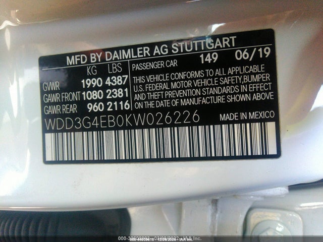 2019 MERCEDES-BENZ A 220 WDD3G4EB0KW026226 Photo 8