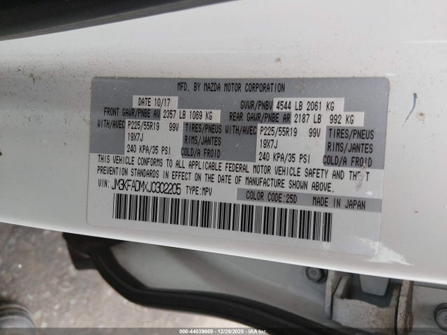 Mazda Cx-5 Grand Touring 2018 JM3KFADMXJ0302205 Image 9