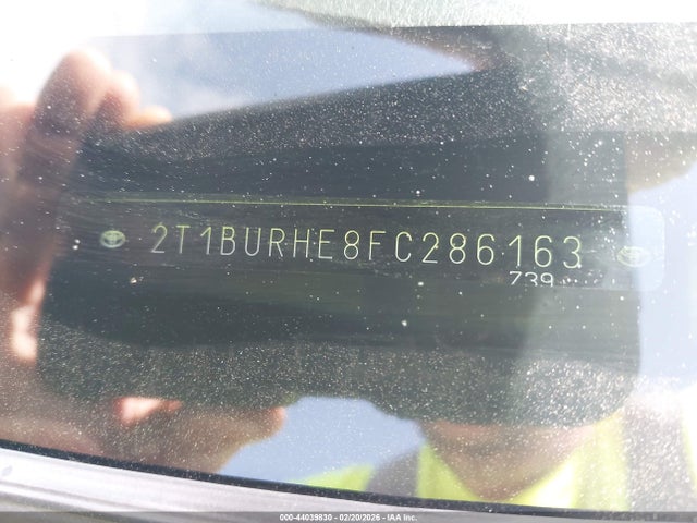 2T1BURHE8FC286163 Toyota COROLLA L