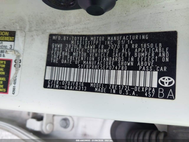 Toyota Corolla Le Eco Plus 2014 5YFBPRHE5EP074780 Image 28