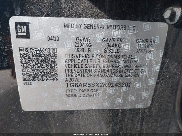 2019 CADILLAC CTS 1G6AR5SX2K0143202 Photo 8