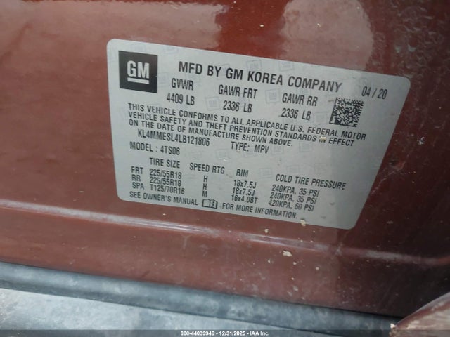 2020 BUICK ENCORE GX KL4MMESL4LB121806 Photo 8