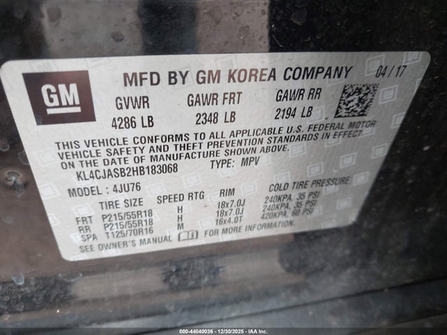 Buick Encore Preferred 2017 KL4CJASB2HB183068 Image 9