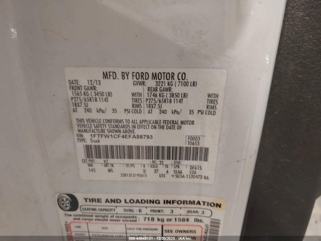 Ford F-150 Xlt 2014 1FTFW1CF4EFA58793 Image 9