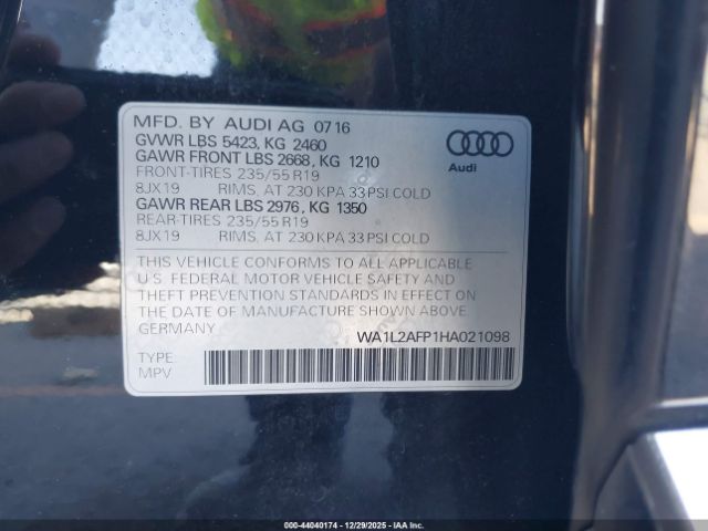2017 AUDI Q5 WA1L2AFP1HA021098 Photo 8