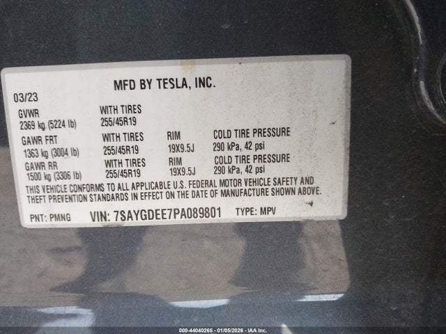 2023 TESLA MODEL Y 7SAYGDEE7PA089801 Photo 8