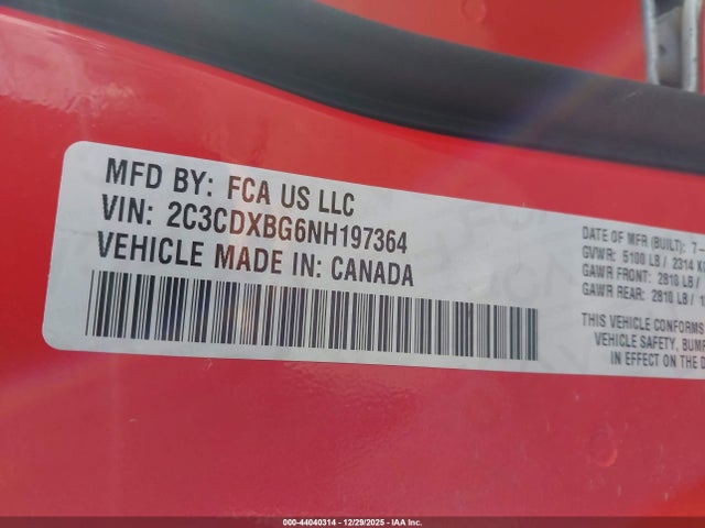 Dodge Charger Sxt Rwd 2022 2C3CDXBG6NH197364 Image 9