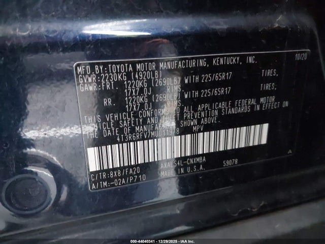 2021 TOYOTA RAV4 HYBRID 4T3R6RFV7MU011978 Photo 8