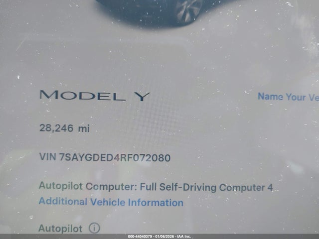 Tesla Model Y Rwd 2024 7SAYGDED4RF072080 Image 16