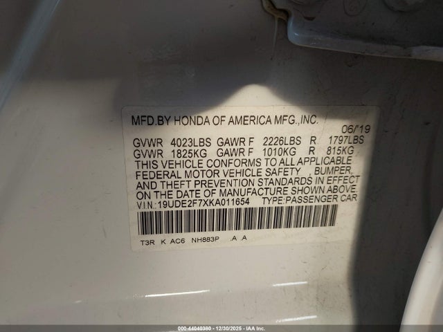 2019 ACURA ILX 19UDE2F7XKA011654 Photo 8