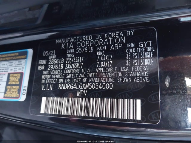 2021 KIA SORENTO HYBRID KNDRG4LGXM5054000 Photo 8