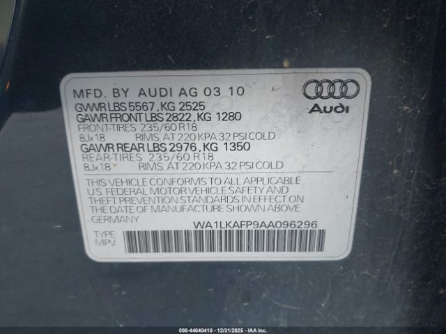 2010 AUDI Q5 WA1LKAFP9AA096296 Photo 8