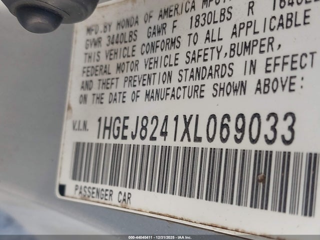 1999 HONDA CIVIC 1HGEJ8241XL069033 Photo 8