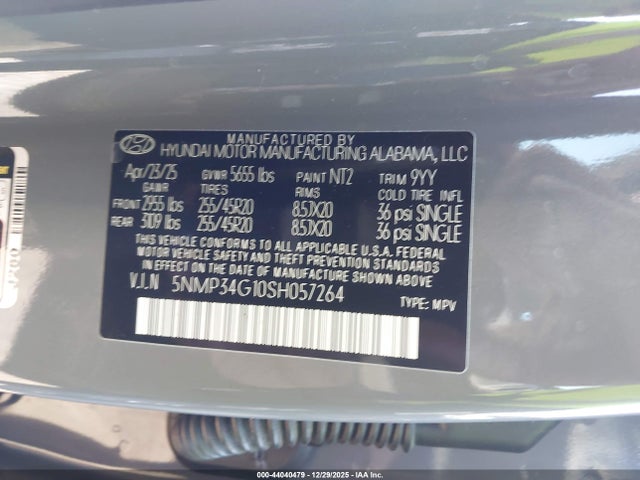 5NMP34G10SH057264 Hyundai Santa Fe Hybrid Limited