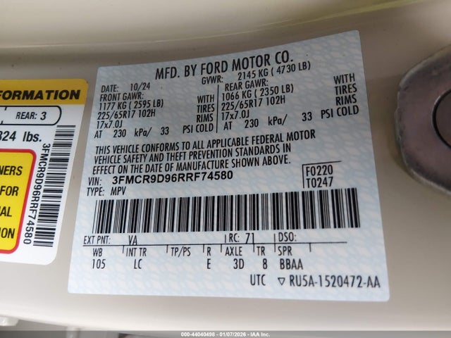 2024 FORD BRONCO SPORT 3FMCR9D96RRF74580 Photo 8