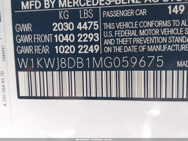W1KWJ8DB1MG059675 Mercedes-Benz C 300 Coupe