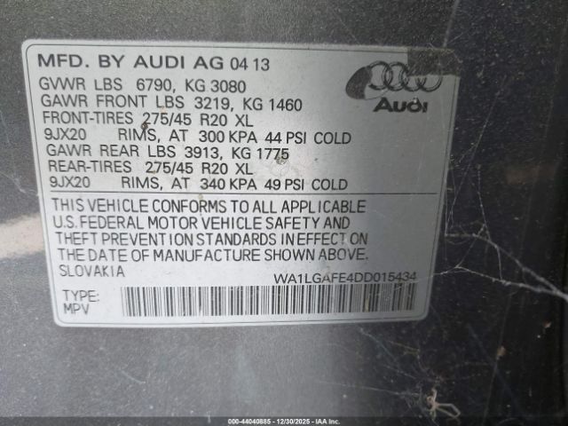 2013 AUDI Q7 WA1LGAFE4DD015434 Photo 8