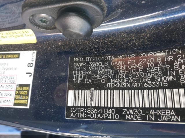 2013 TOYOTA PRIUS JTDKN3DU9D1633315 Photo 8