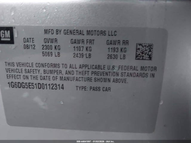 2013 CADILLAC CTS 1G6DG5E51D0112314 Photo 8