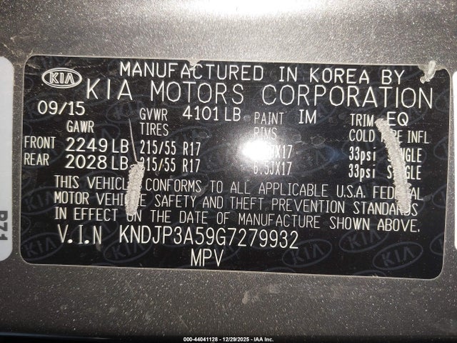 KNDJP3A59G7279932 KIA SOUL +