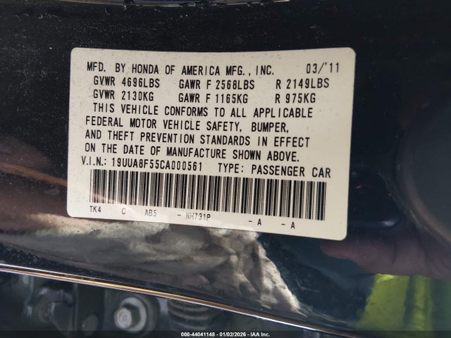 2012 ACURA TL 19UUA8F55CA000561 Photo 8