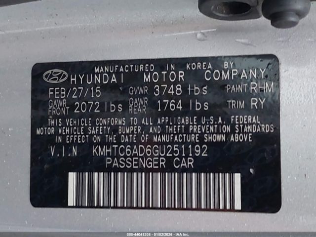 2016 HYUNDAI VELOSTER KMHTC6AD6GU251192 Photo 8