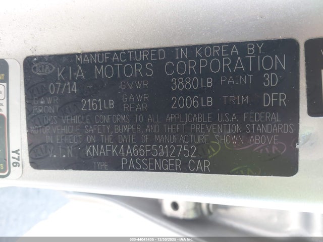 KIA FORTE LX 2015 KNAFK4A66F5312752 Image 9