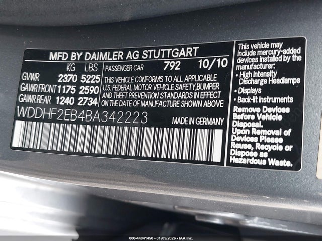 2011 MERCEDES-BENZ E 350 BLUETEC WDDHF2EB4BA342223 Photo 8