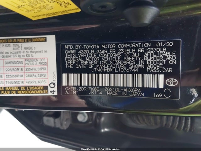 2020 TOYOTA C-HR JTNKHMBX1L1076744 Photo 8