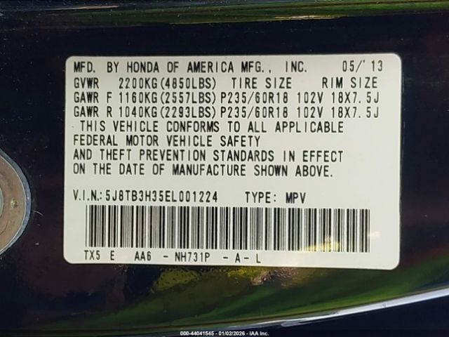 2014 ACURA RDX 5J8TB3H35EL001224 Photo 8