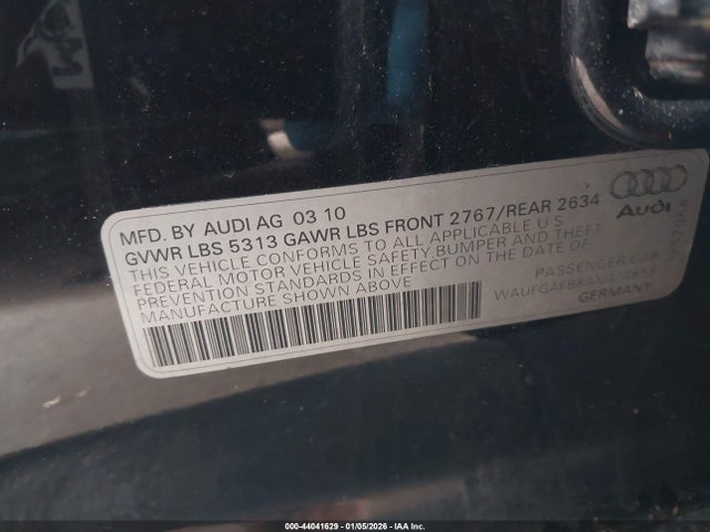 2010 AUDI A6 WAUFGAFB8AN070853 Photo 8