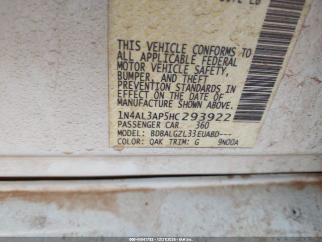 2017 NISSAN ALTIMA 1N4AL3AP5HC293922 Photo 8