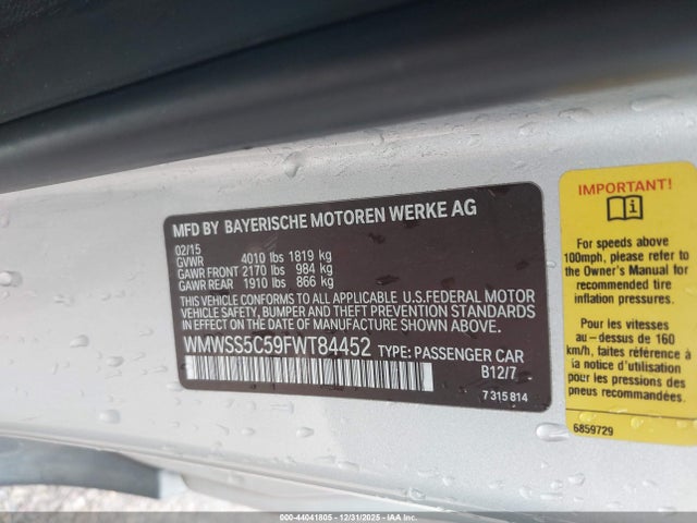 Продажа на аукционе авто 2015 Mini Paceman Cooper S, vin: WMWSS5C59FWT84452, номер лота: 44041805