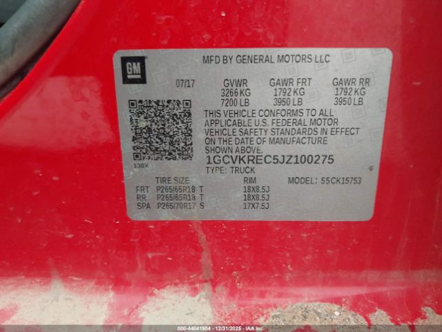 2018 CHEVROLET SILVERADO 1500 1GCVKREC5JZ100275 Photo 8