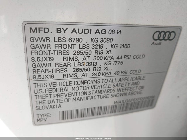2015 AUDI Q7 WA1LGAFEXFD006384 Photo 8