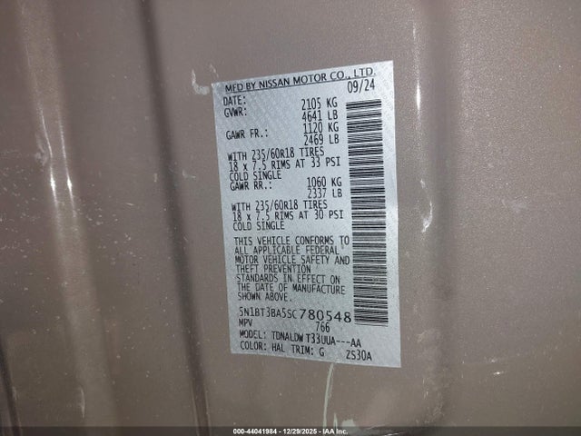 2025 NISSAN ROGUE 5N1BT3BA5SC780548 Photo 8