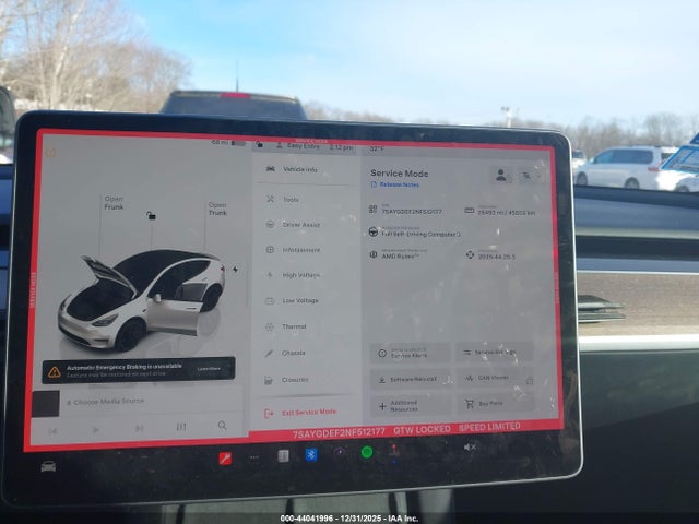 Продаж на аукціоні авто 2022 Tesla Model Y Performance Dual Motor All-wheel Drive, vin: 7SAYGDEF2NF512177, номер лоту: 44041996