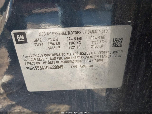 2013 CADILLAC XTS 2G61S5S31D9229949 Photo 8