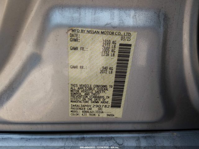 2015 NISSAN ALTIMA 1N4AL3AP4FC290782 Photo 8