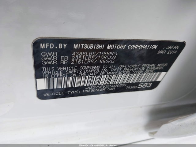 2014 MITSUBISHI LANCER JA32V6FV3EU020869 Photo 8