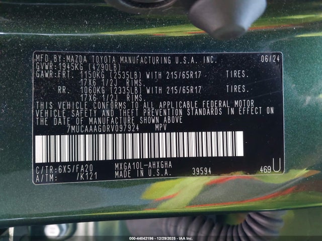 2024 TOYOTA COROLLA CROSS 7MUCAAAG0RV097924 Photo 8