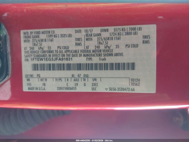 2018 FORD F-150 1FTEW1EG3JFA91831 Photo 8