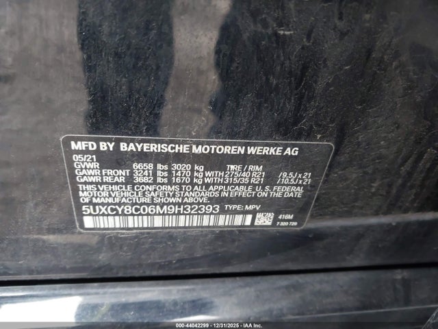 5UXCY8C06M9H32393 BMW X6 M50i