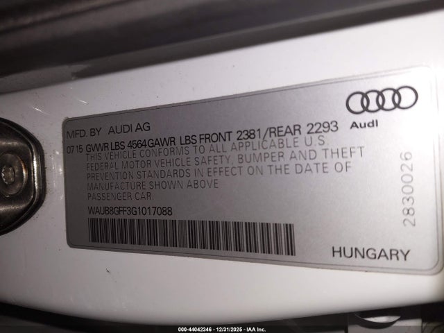 2016 AUDI A3 WAUB8GFF3G1017088 Photo 8